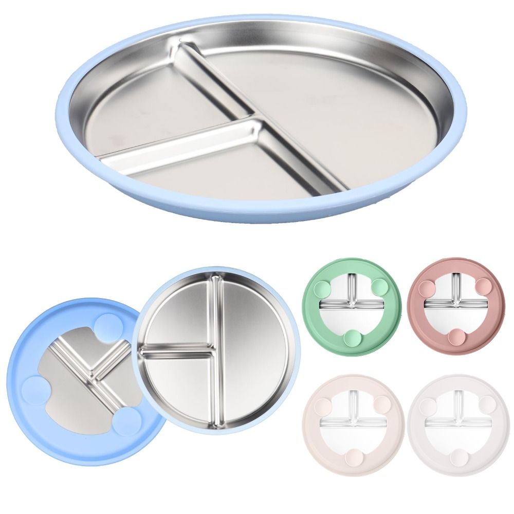 Plate Suction Toddler - Piring Bayi Stainless Steel Baru dengan