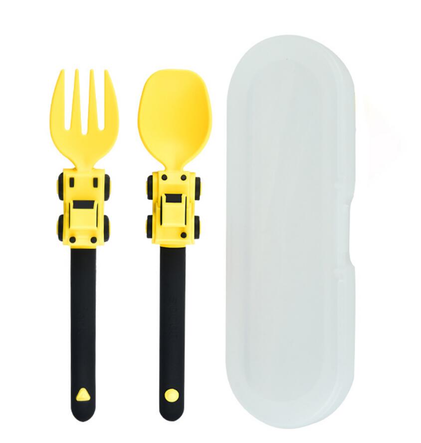 Self Feed Spoon - Sendok dan garpu suplemen makanan anak-anak,