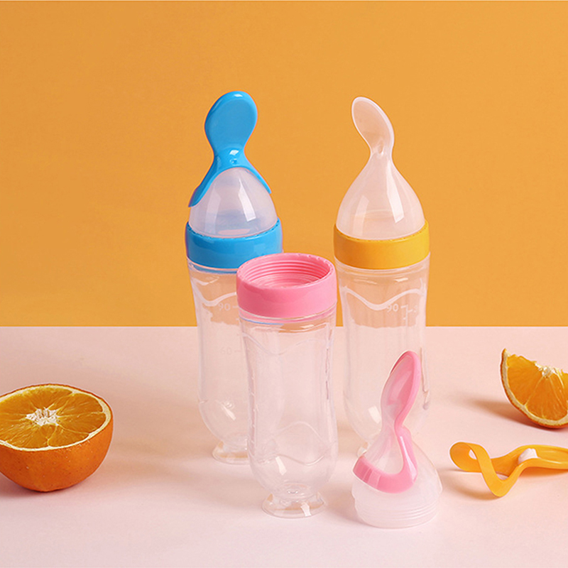 Self Feed Spoon - Meremas botol makan silikon latihan bayi