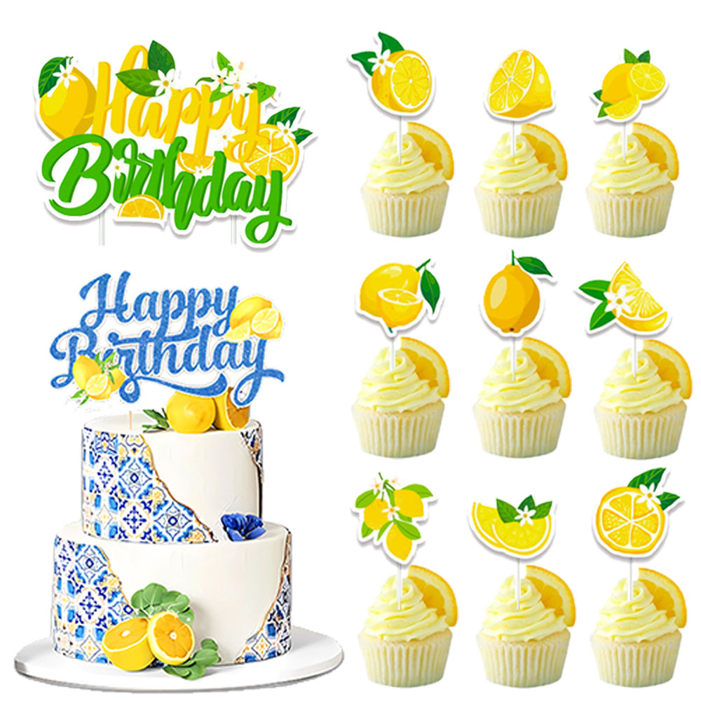 Baby Food Fruits - Hiasan Cupcake Lemon Dekorasi Cupcake Lemon