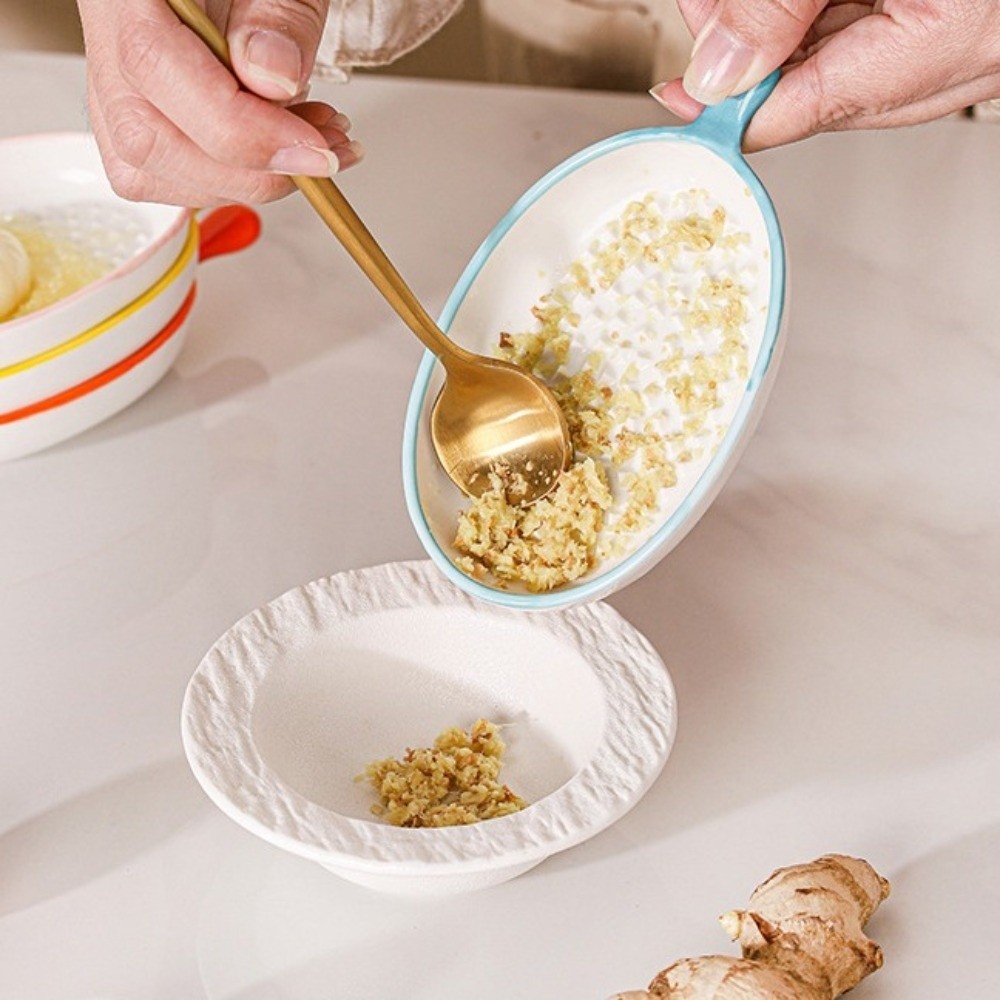 Baby Food Grater - Alat Dapur Penggiling Keramik Bentuk Elips