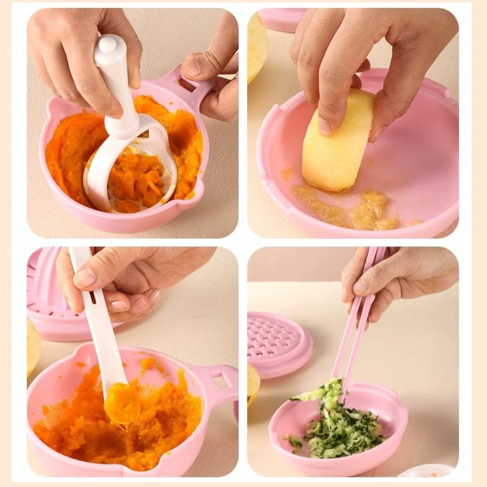 Baby Food Grater - Mangkuk Penggiling Makanan Bayi Warna Solid