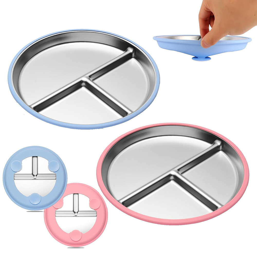 Plate Suction Toddler - Piring Balita Baja Tahan Karat 9