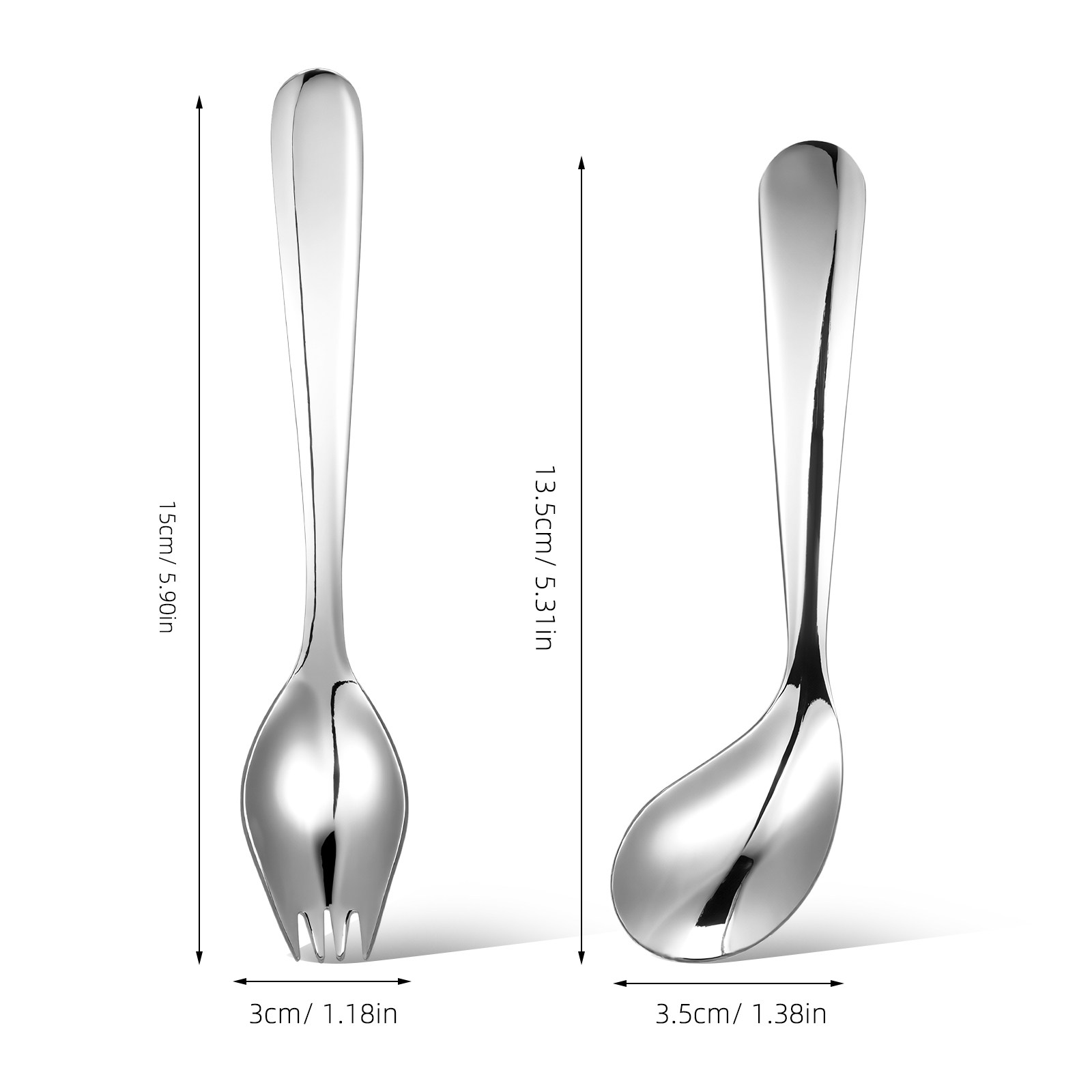 1Set Sendok Makan Sudut Stainl - Self Feed Spoon ulasan dan harga