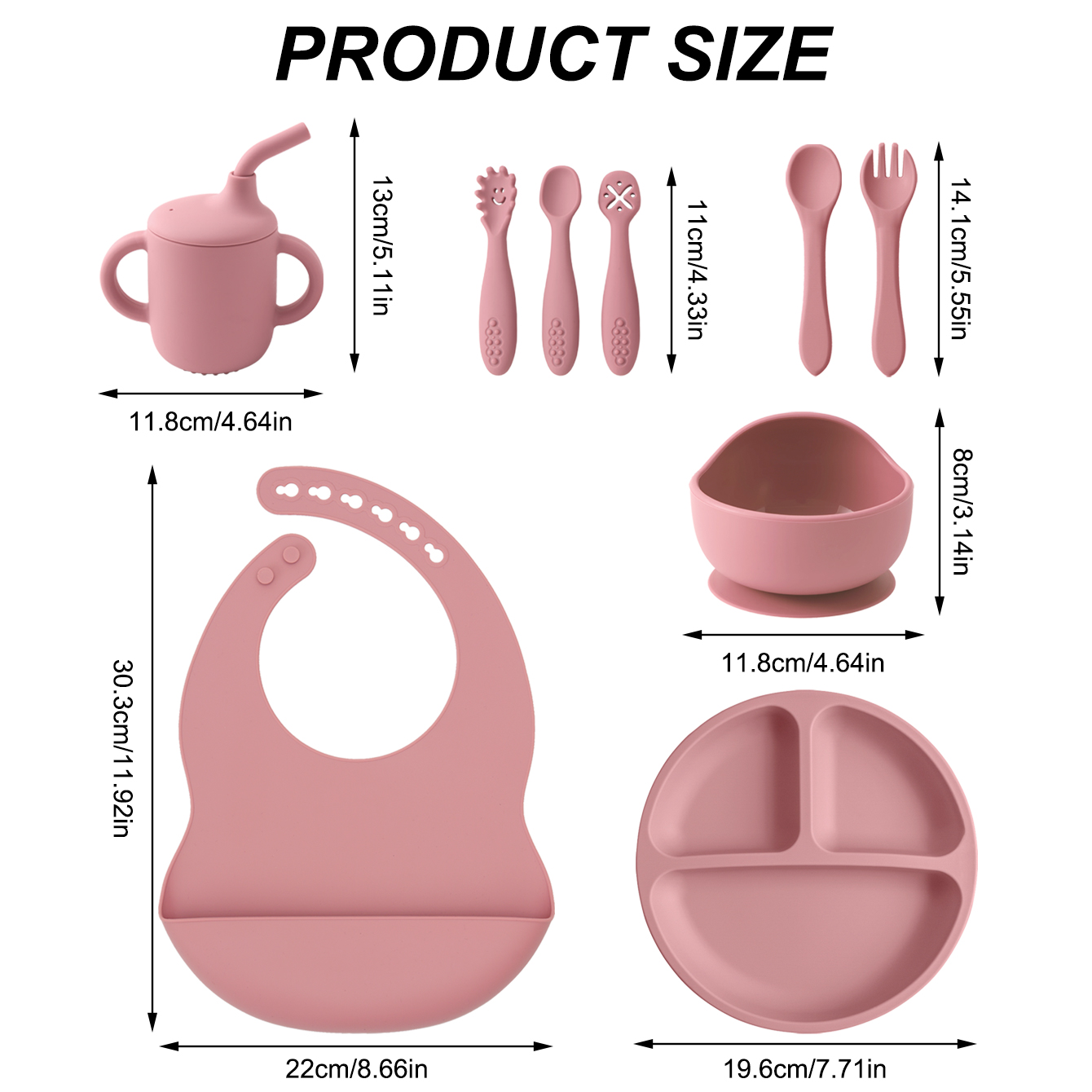 9 Buah Set Makan Bayi Silikon  - Plate Suction Toddler ulasan dan harga
