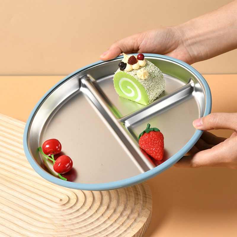 2 Buah Piring Anak Bahan Stain - Plate Suction Toddler ulasan dan harga