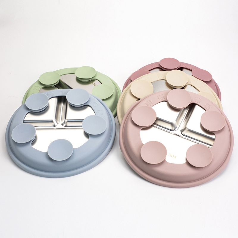 2 buah Piring Bayi Stainless S - Plate Suction Toddler ulasan dan harga