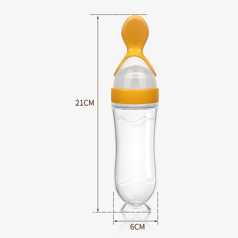 Meremas botol makan silikon la - Self Feed Spoon ulasan dan harga