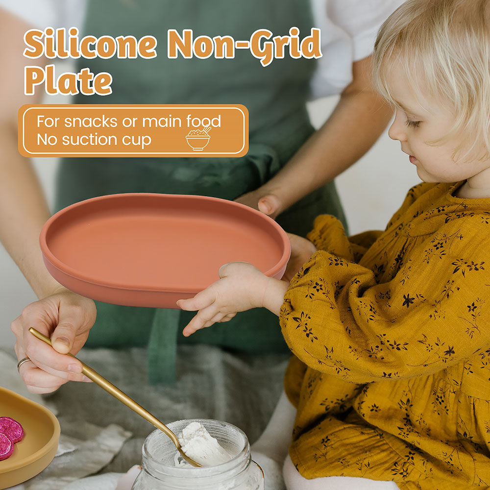 Piring Makan Silikon Aman untu - Plate Suction Toddler ulasan dan harga
