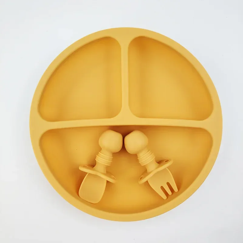 Peralatan makan bayi silikon,  - Plate Suction Toddler ulasan dan harga
