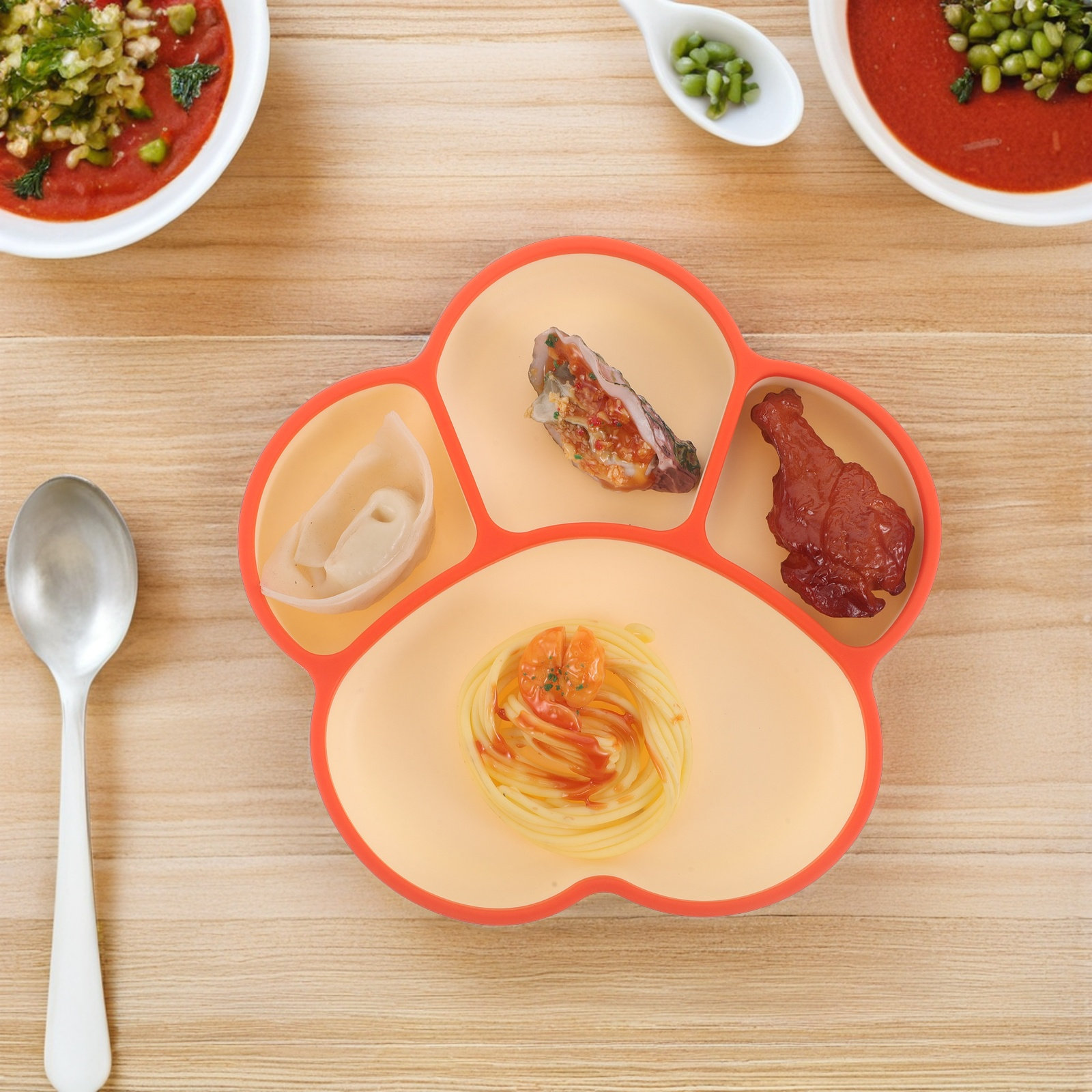 Piring Makan Bayi Silikon Berb - Plate Suction Toddler ulasan dan harga