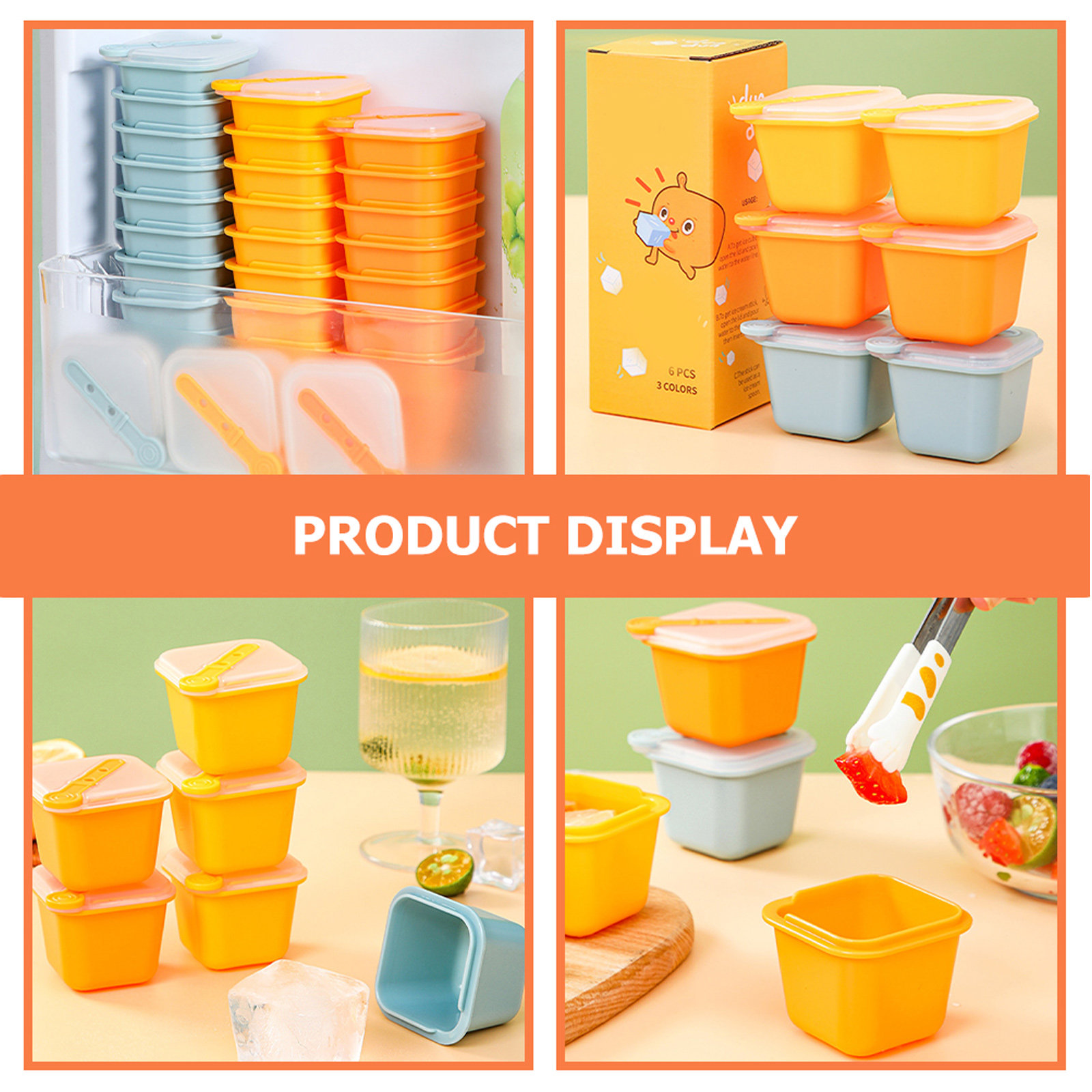 6Pcs Set Cetakan Es Batu Silik - Baby Food Restaurant ulasan dan harga
