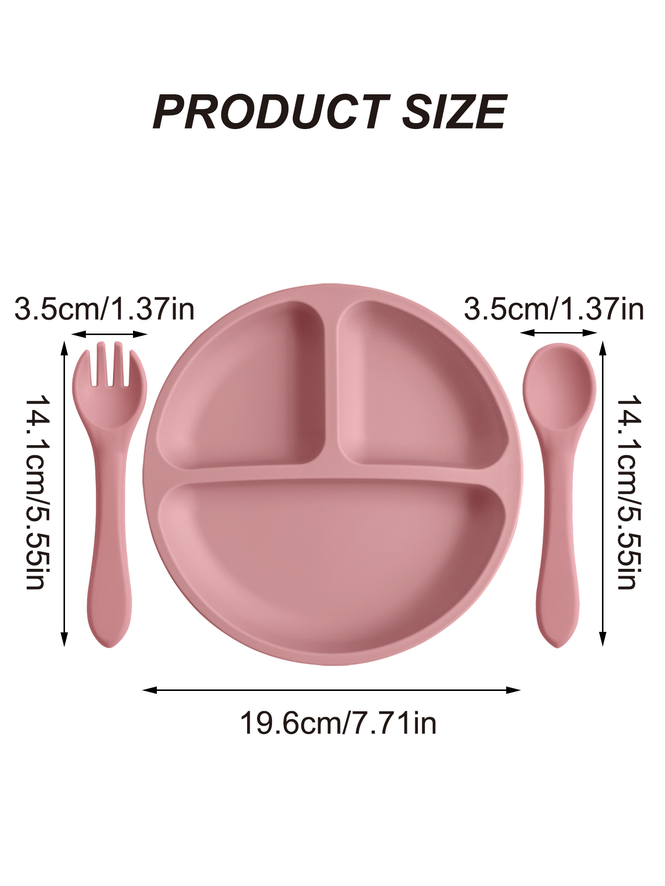 3 Buah Set Makan Bayi Silikon  - Plate Suction Toddler ulasan dan harga